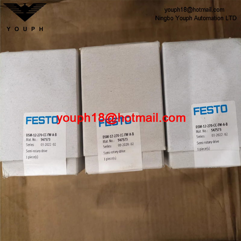 FESTO DSM-12-270-CC-FW-AB 547573 avec amortisseur aux deux extrémités semi-rotarien