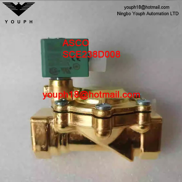 ASCO SCE238D008 G1 / 2 'ORIFICE 15 mm normalement fermé en laiton