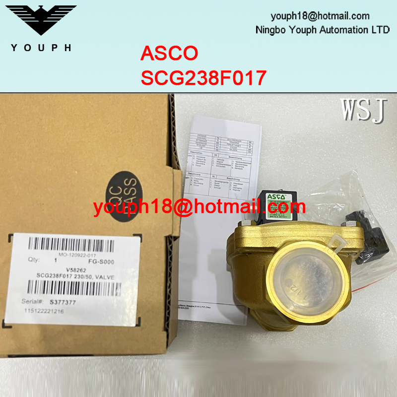 ASCO 238 SCG238D017 G1.5 'Valve d'électrots en laiton normalement fermé