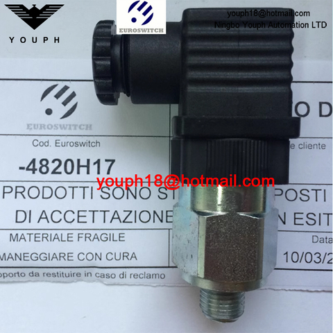 Euroswitch 4820H17 Case en acier plaqué en zinc 200-400 Bar Contacts Contacts Piston Pressure Interrupteur