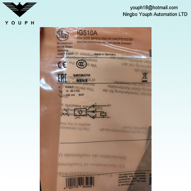 IFM IG510A IGK3005-BPKG / AM / US104DPS / 3G / 3D Capteur en métal complet inductif