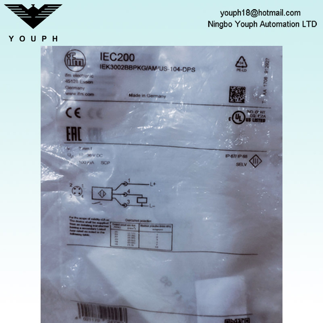 IFM IEC200 IEK3002BBPKG / AM / US-104 Capteur en métal complet inductif