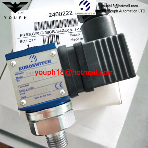Euroswitch 2400222 1/4 'Gas Conical conique FKM SPDT Contacts Piston Pressure Pressure