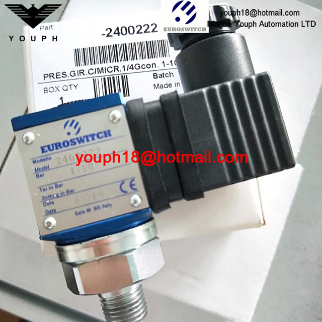 Euroswitch 2400222 1/4 'Gas Conical conique FKM SPDT Contacts Piston Pressure Pressure