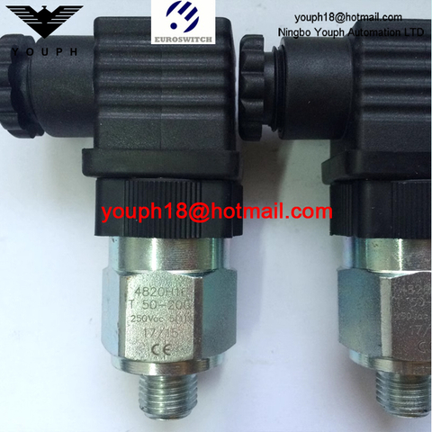 Euroswitch 4820H16 Plage de réglage 50-200 BARS SPDT Contacts Piston Pressure Interrupteur