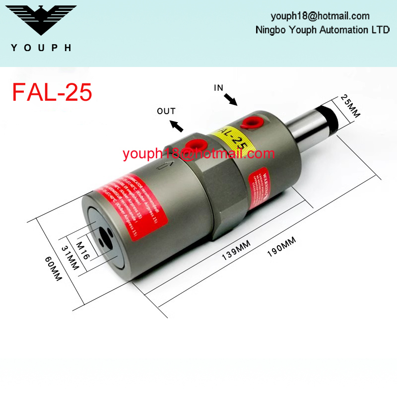 FAL-18 FAL-25 FAL-35 FAL Série FAL Vibrateur linéaire Pneumatic Piston Télescopic Straight Line Impact Vibrateur