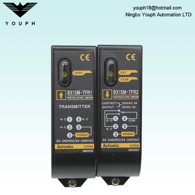 Autonics bx15m-tfr bx15m-tfr-t récepteur émetteur à travers le capteur photo à faisceau