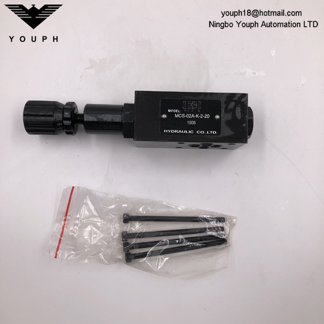 MCS-02A-K-2-20 MCS-02B-K-2-20 MHA-02 MHA-03 MHA-04 MHA-06 MHB-02 Valve hydraulique
