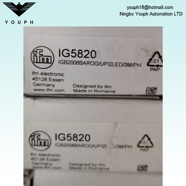 IFM IG5820 IGB2008BAROG / UP / 2LED / 3M / PH Capteur inductif