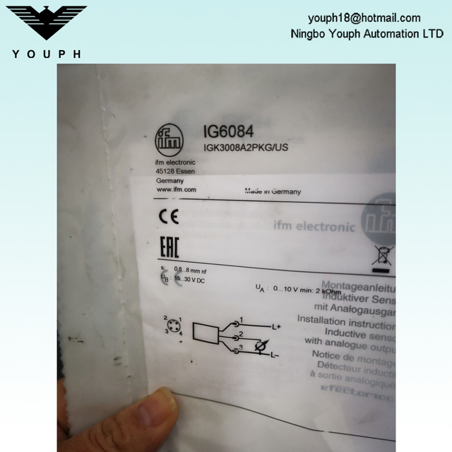 IFM IG6084 IGK4008A2PKG / IO / US IO-link Sencor inductif analogique