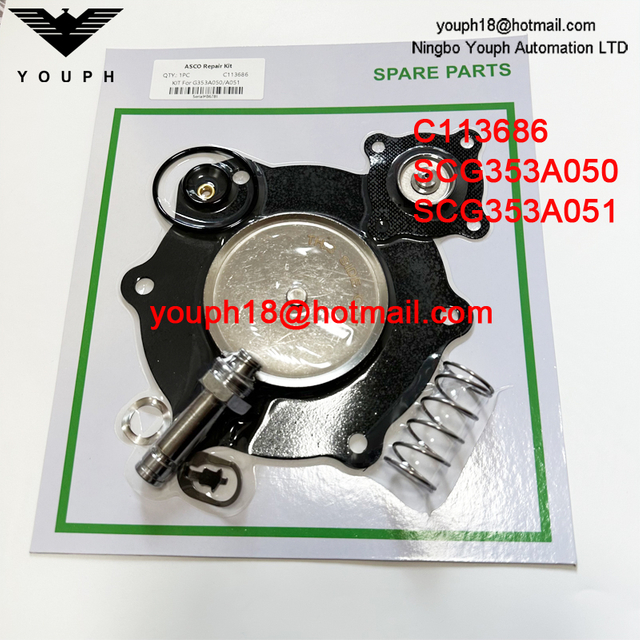 ASCO C113686 SCG353A051 2-1 / 2 Kit de réparation de diaphragme NBR de soupape d'impulsion