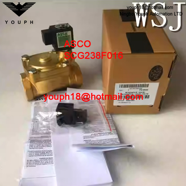 ASCO 238 SCG238D016 G1-1 / 4 'Valve de soalnoïde en laiton normalement fermé