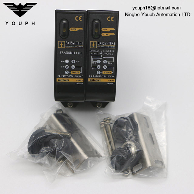 Autonics bx15m-tfr bx15m-tfr-t récepteur émetteur à travers le capteur photo à faisceau