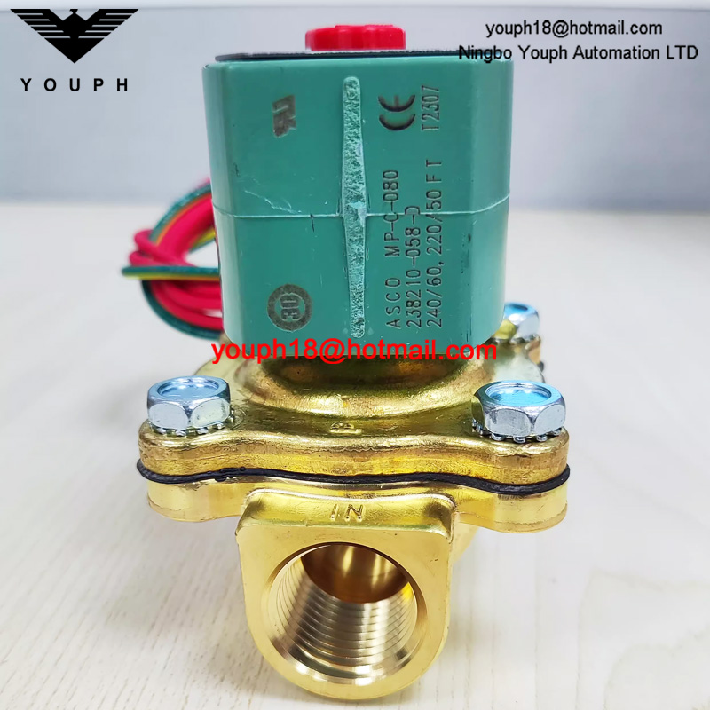 ASCO REAHAT 8210G002 EF8210G002 24VDC 1/2 'Salvelle de solénoïde pilote de corps en laiton