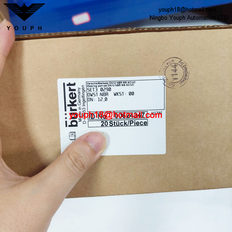 Burkert 00624347 SET3 0290 Électrovanne DN12 NBR Diaphragme Ensemble de pièces d'usure