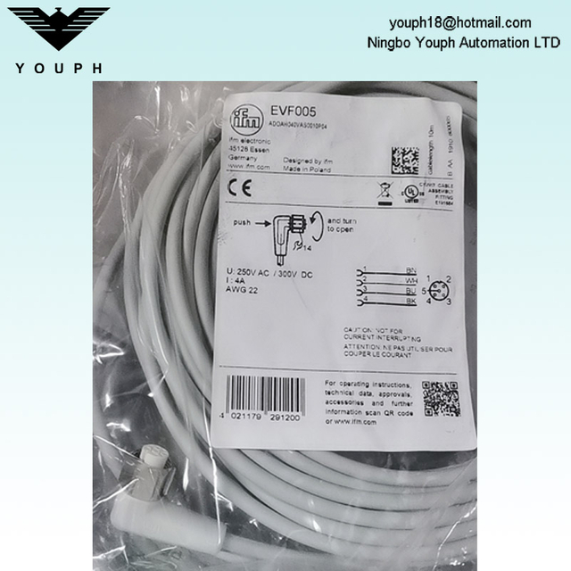 IFM EVF005 ADOAH040VAS0010P04 avec câble de connexion à douille