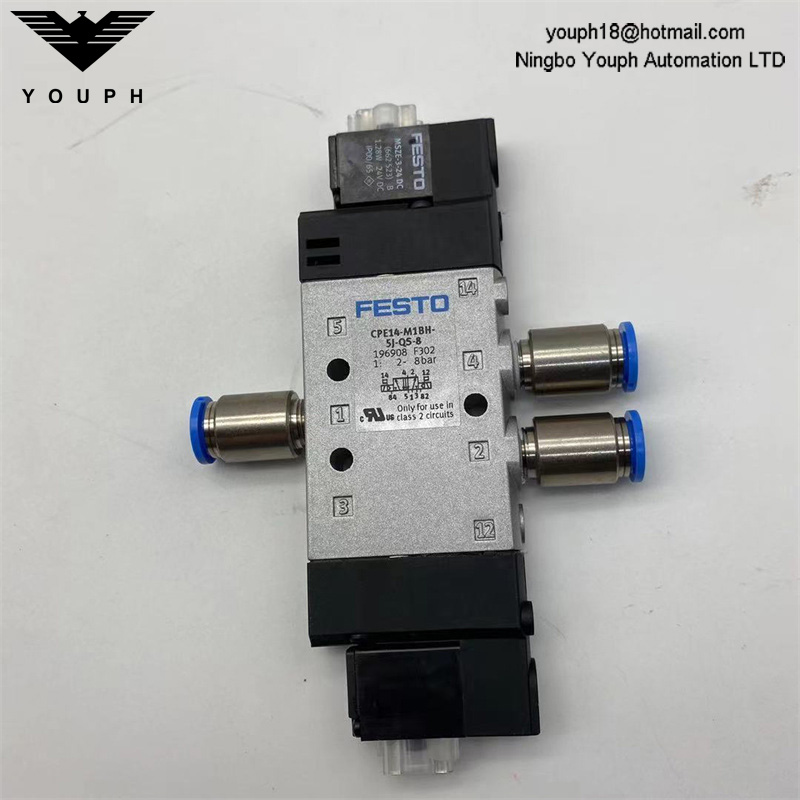 FESTO CPE14-M1BH-5J-QS-8 196908 5/2 Solénoïde double 24V DC électrique Solénoïde