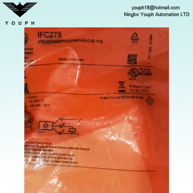 IFM IFC275 IFB3004BBPKG / AM / V4A / US-104 Capteur en métal complet inductif