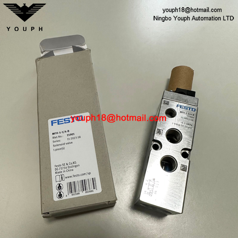 FESTO MFH-5-1 / 4-B 15901 G1 / 4 5/2 voies de solénoïde de tigre monostable