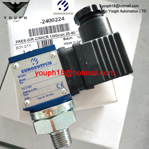 Euroswitch 2400223 2400224 2400225 2400226 FKM SPDT Contacts Piston Pressure Pressure