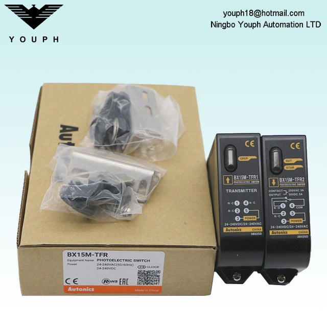 Autonics bx15m-tfr bx15m-tfr-t récepteur émetteur à travers le capteur photo à faisceau