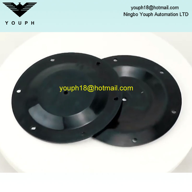 Chang Jiang QDM-CJ601S Diapragme en caoutchouc noir Diamètre extérieur 125 mm pour la pompe à diaphragme pneumatique 