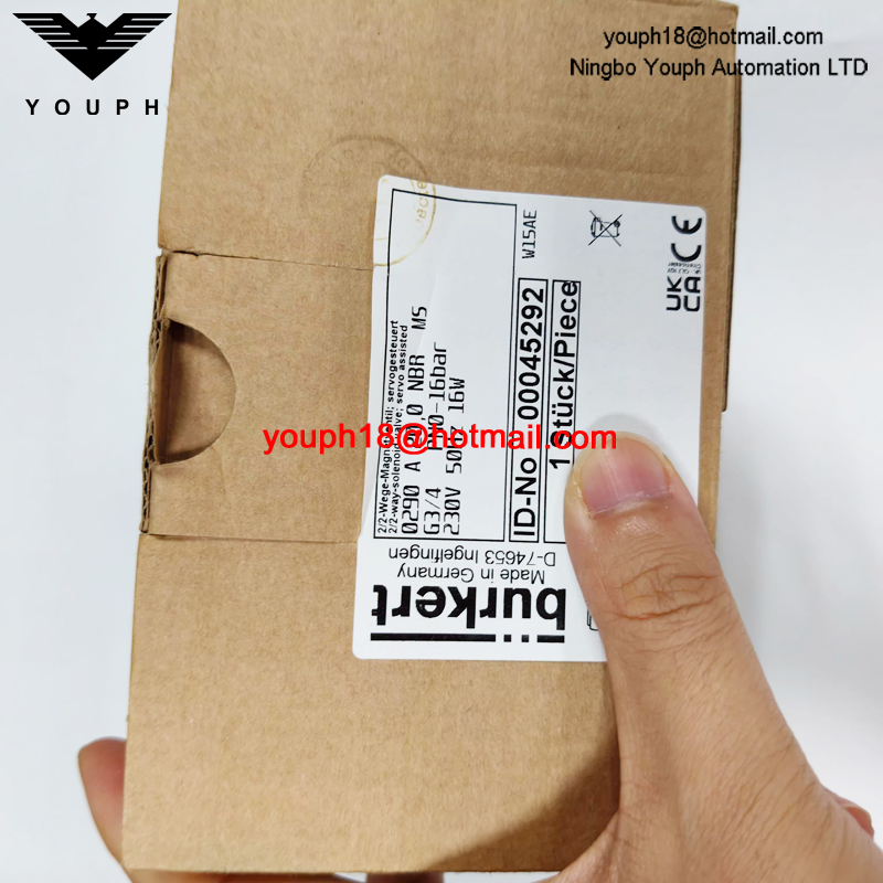 Burkert 00045292 0290 A 20,0 NBR MS 230V 50Hz 16W G3/4' Électrovanne en laiton servocommandée