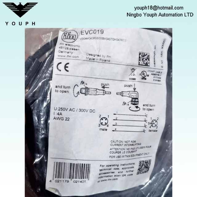 IFM EVC019 VDOAH040MSS0005H04STGH040MS Câble de connexion