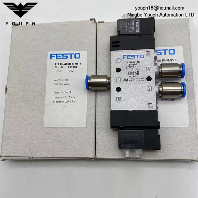 FESTO CPE14-M1BH-5J-QS-8 196908 5/2 Solénoïde double 24V DC électrique Solénoïde