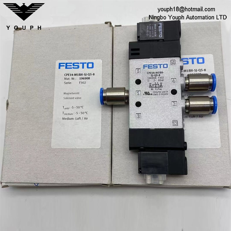 FESTO CPE14-M1BH-5J-QS-8 196908 5/2 Solénoïde double 24V DC électrique Solénoïde