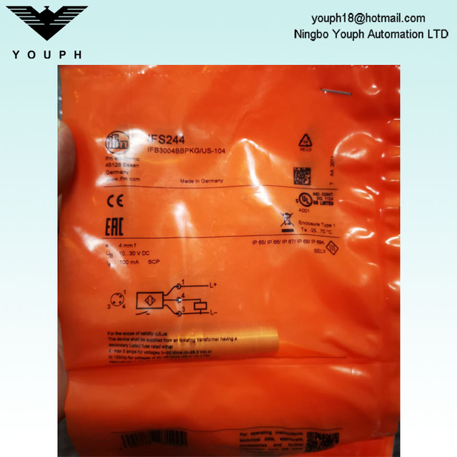 IFM IFS244 IFB3004BBPKG / US-104 Capteur inductif PNP