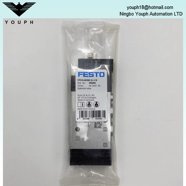 FESTO CPE14-M1BH-5L-1/8 196941 5/2-WAY, monostable 24V DC G1 / 8 800 L / Min Solénoïde électrique