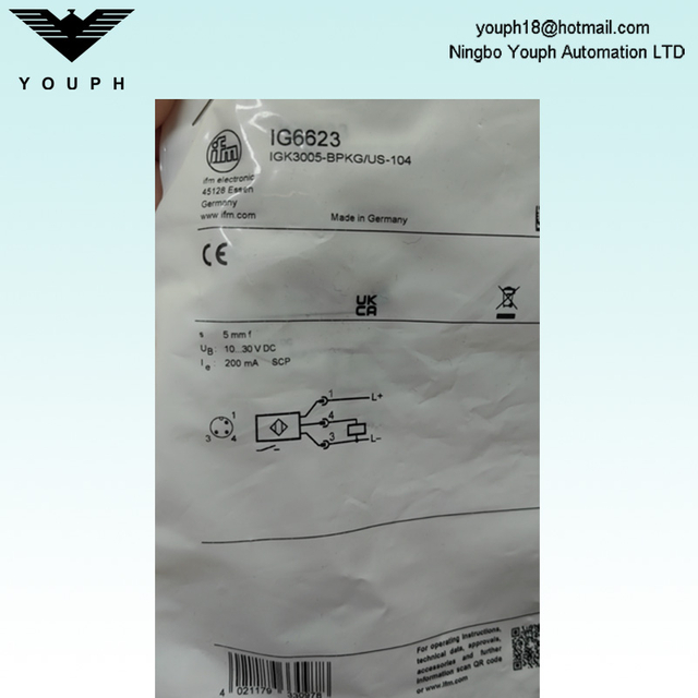 IFM IG6623 IGK3005-BPKG / US-104 Capteur inductif