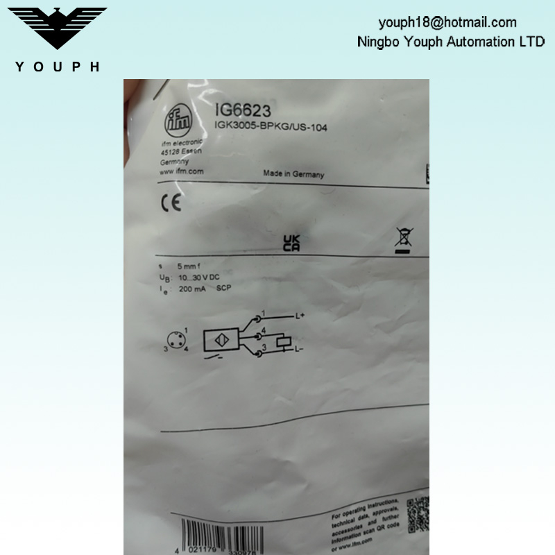 IFM IG6623 IGK3005-BPKG / US-104 Capteur inductif