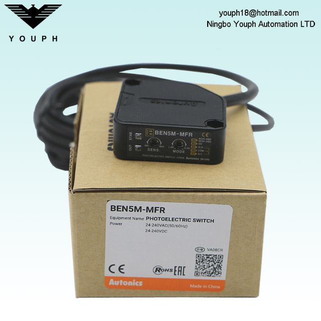 Autonics Ben5M-MFR Retroreflective Photoelectric Capteur Interrupteur de proximité