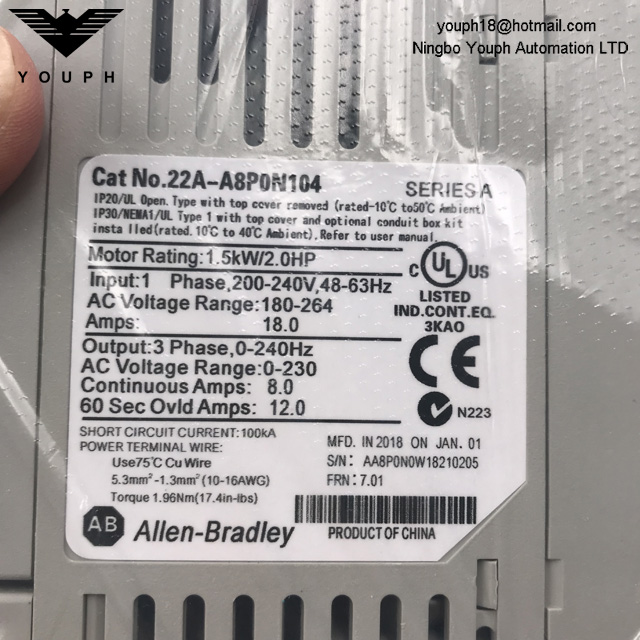 Allen-Bradley AB 22A-A8P0N104