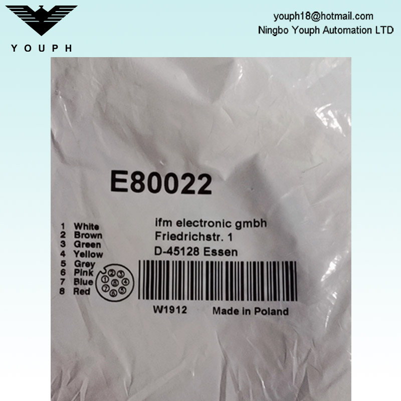 IFM E80022 ADOAH080MSS0002K08 Câble de connexion à 8 pôles avec prise