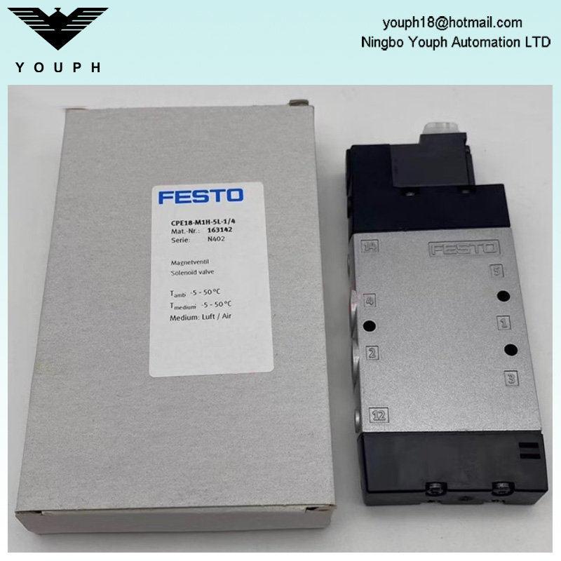 FESTO CPE18-M1H-5L-1/4 163142 CPE18 1500 L / Min G1 / 4 Solénoïde électrique