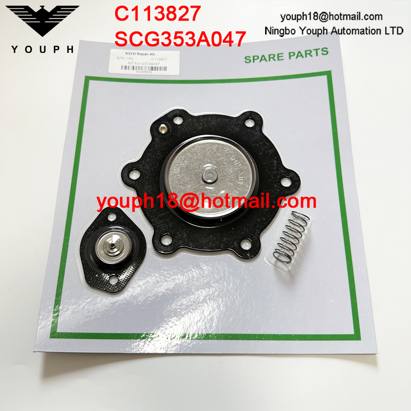 ASCO C113827 SCG353A047 1-1 / 2 'Vannes d'impulsion Kit de réparation de diaphragme en nitrile
