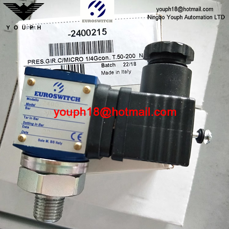 Euroswitch 2400223 2400224 2400225 2400226 FKM SPDT Contacts Piston Pressure Pressure