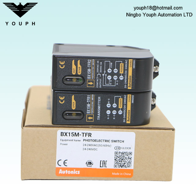 Autonics bx15m-tfr bx15m-tfr-t récepteur émetteur à travers le capteur photo à faisceau