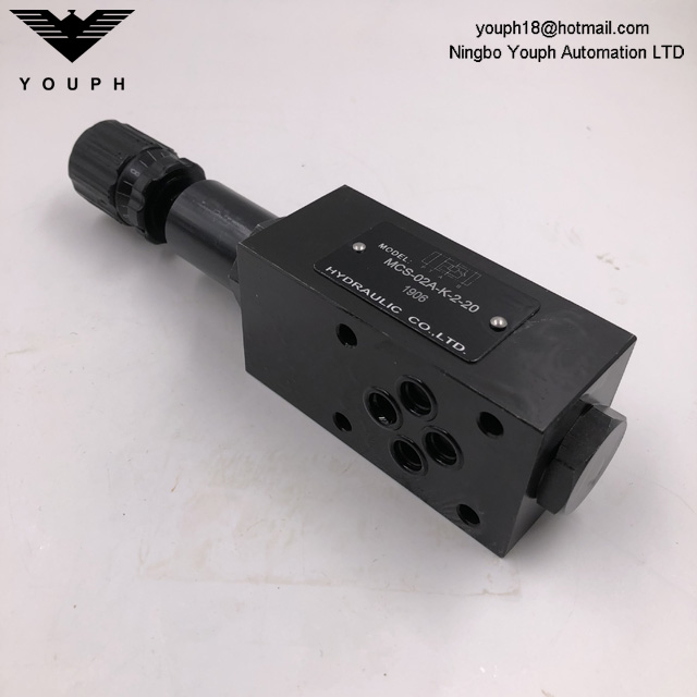 MCS-02A-K-2-20 MCS-02B-K-2-20 MHA-02 MHA-03 MHA-04 MHA-06 MHB-02 Valve hydraulique