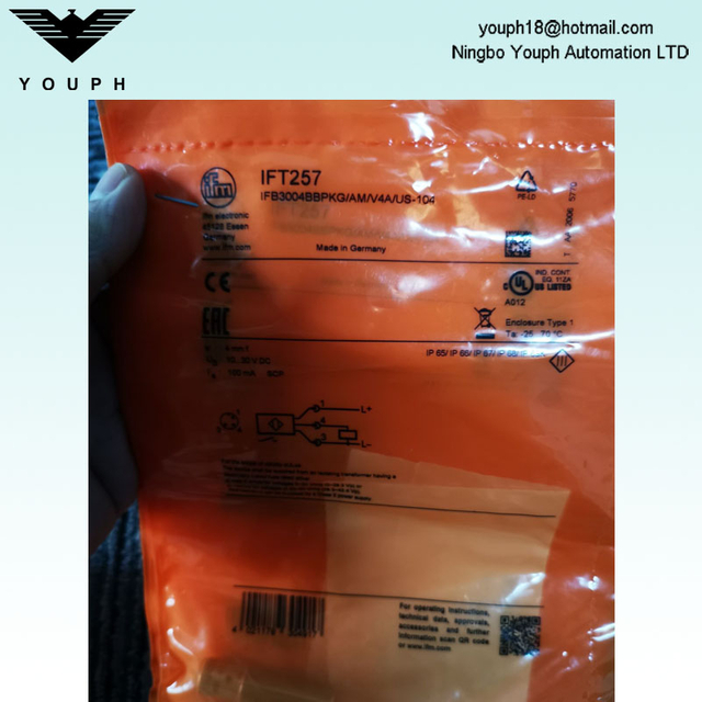 IFM IFT257 IFB3004BBPKG / AM / V4A / US-104 Capteur en métal complet inductif