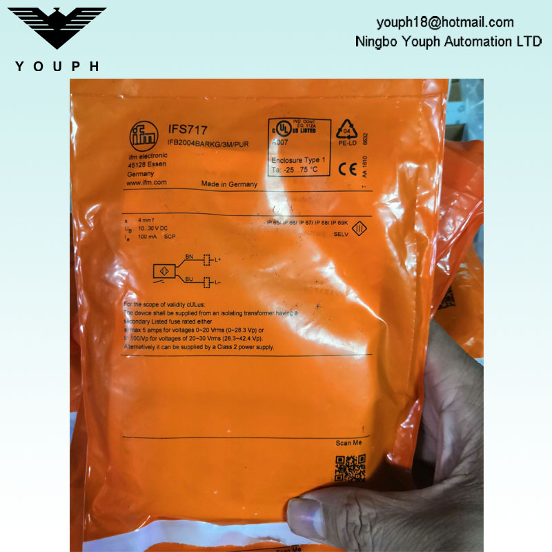 IFM IFS717 IFB2004BARKG / 3M / PUR Capteur inductif