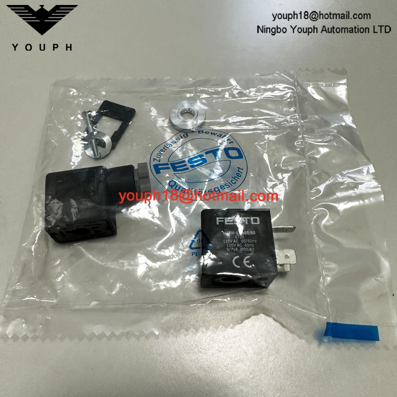 FESTO MSFW-110-50 / 60 6720 110V AC TIGER VALVE MFH-3-1 / 8 MFH-5-1 / 4-B Bobine de solénoïde