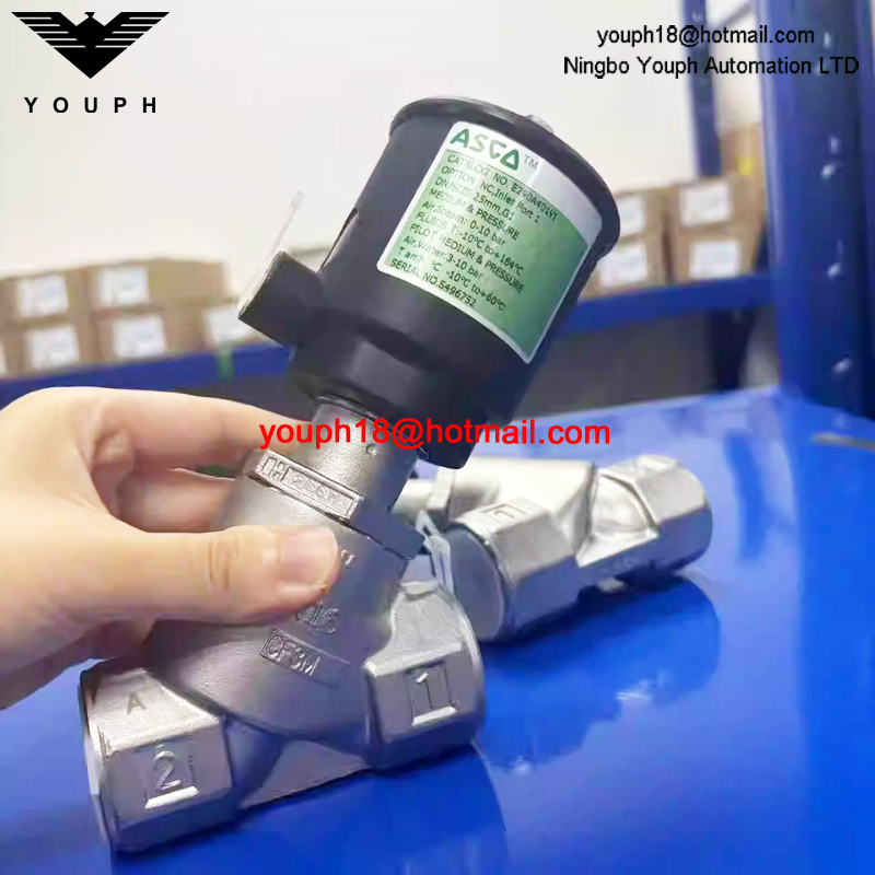 ASCO EMERSON E290A401 E290A401VI soupape de siège d'angle d'air en acier inoxydable haute température