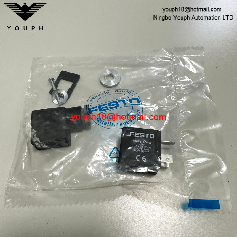 FESTO MSFW-110-50 / 60 6720 110V AC TIGER VALVE MFH-3-1 / 8 MFH-5-1 / 4-B Bobine de solénoïde