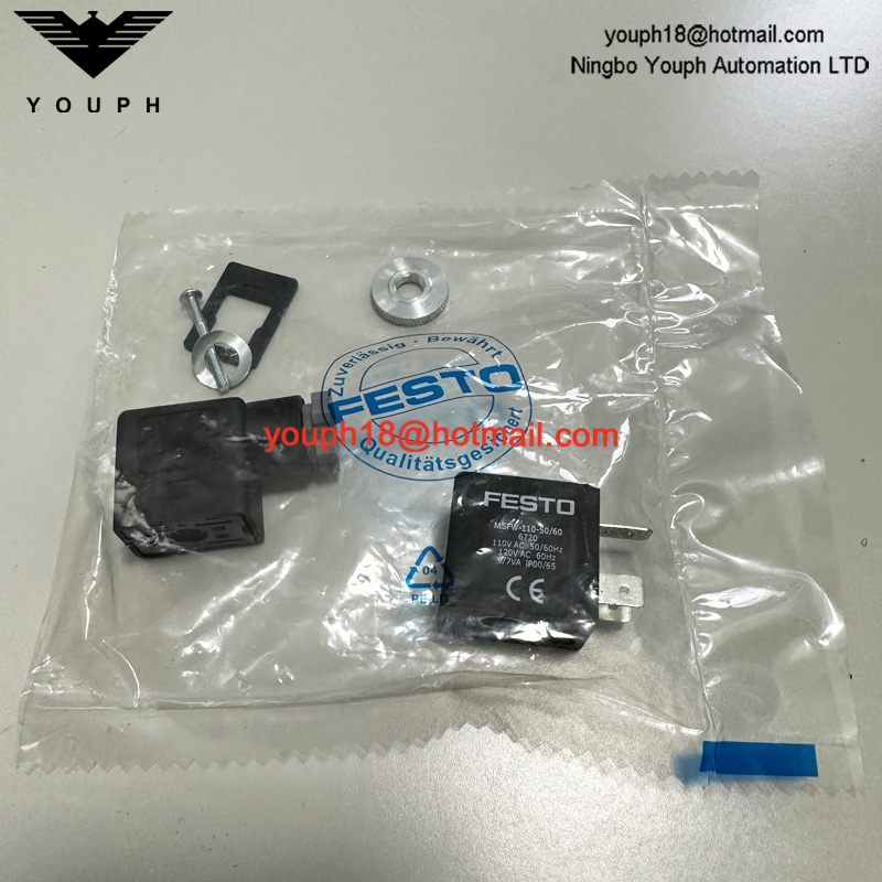FESTO MSFW-110-50 / 60 6720 110V AC TIGER VALVE MFH-3-1 / 8 MFH-5-1 / 4-B Bobine de solénoïde