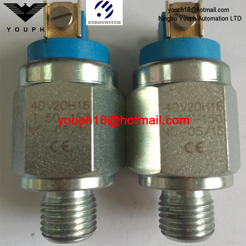 Euroswitch 40V10H16 40V10H17 40V20H16 40V20H17 T50-150 40 40V Répression de pression à piston