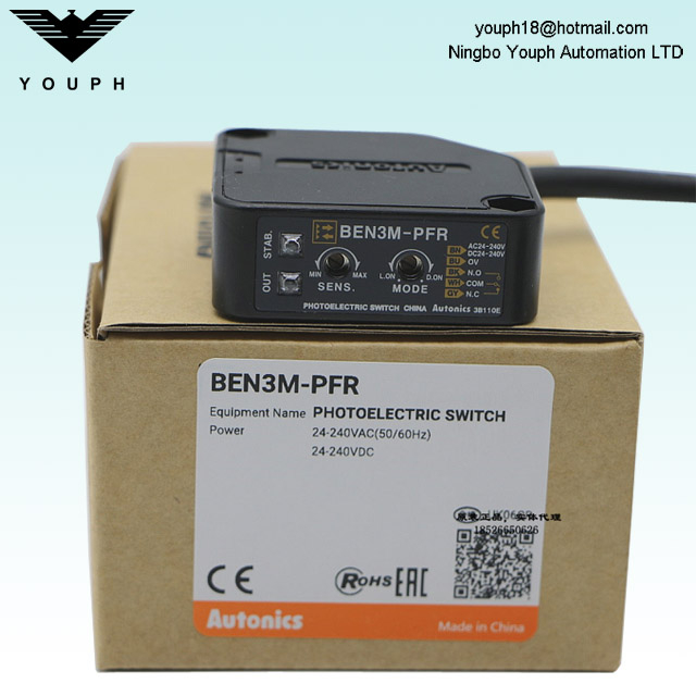 Autonics Ben3M-PFR Amplificateur compact Type intégré avec commutateur de proximité de tension universelle